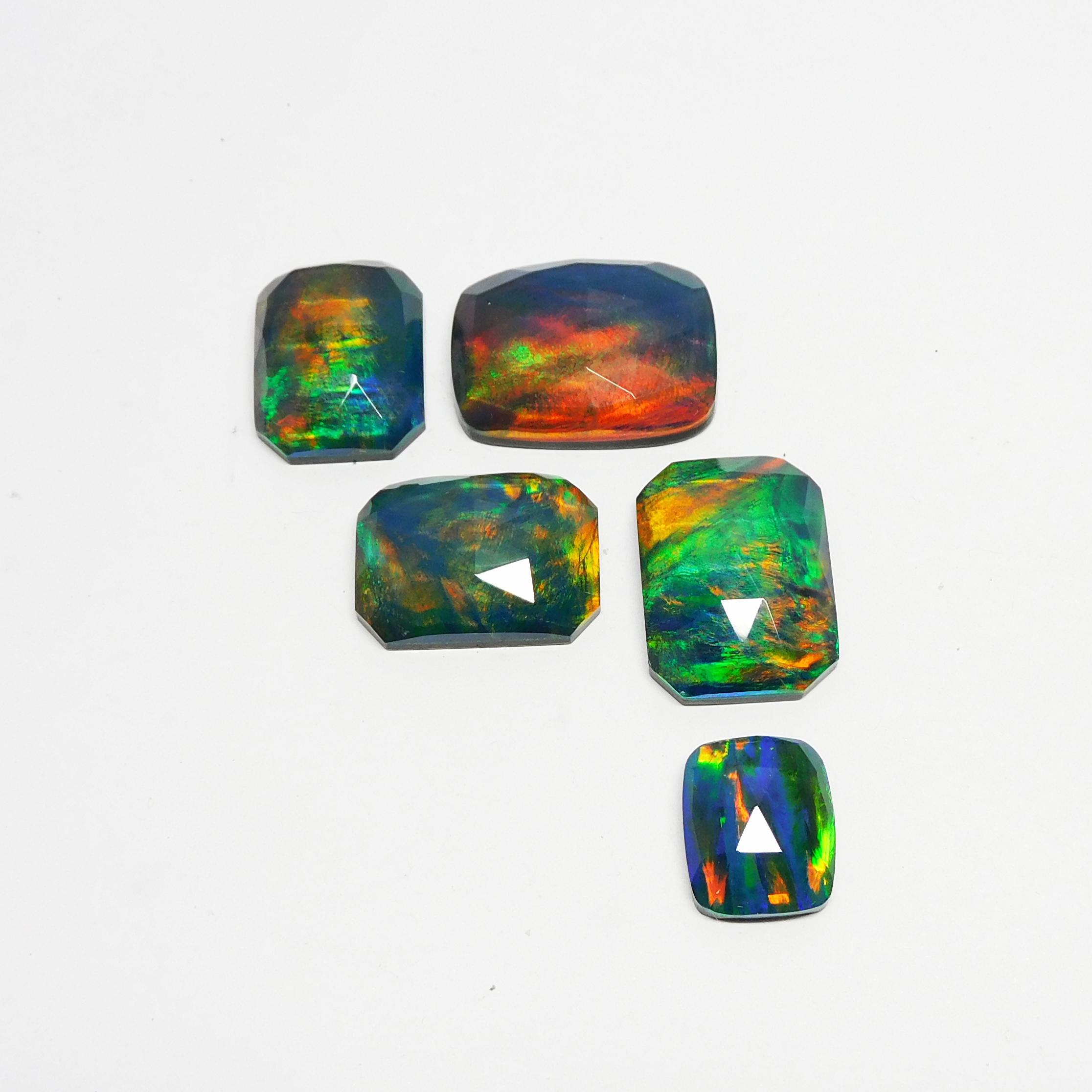 CERTIFIED 5 Pcs Natural Doublet Opal Emerald Cut Loose Gemstone Multi Color Lot RP-126
CERTIFIED 5 Pcs Natural Doublet Opal Emerald Cut Loose Gemstone Multi Color Lot RP-126