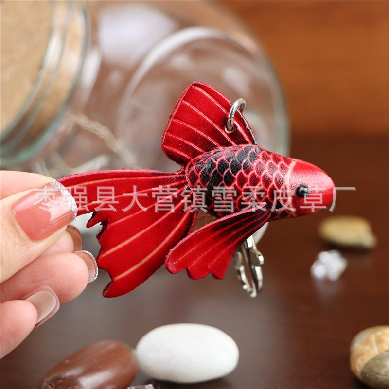 First Layer Cowhide Small Goldfish Bag Pendant Keychain Handmade Small Red Fish Small Yellow Croaker Bag Hanging Key Chain Koi
First Layer Cowhide Small Goldfish Bag Pendant Keychain Handmade Small Red Fish Small Yellow Croaker Bag Hanging Key Chain Koi