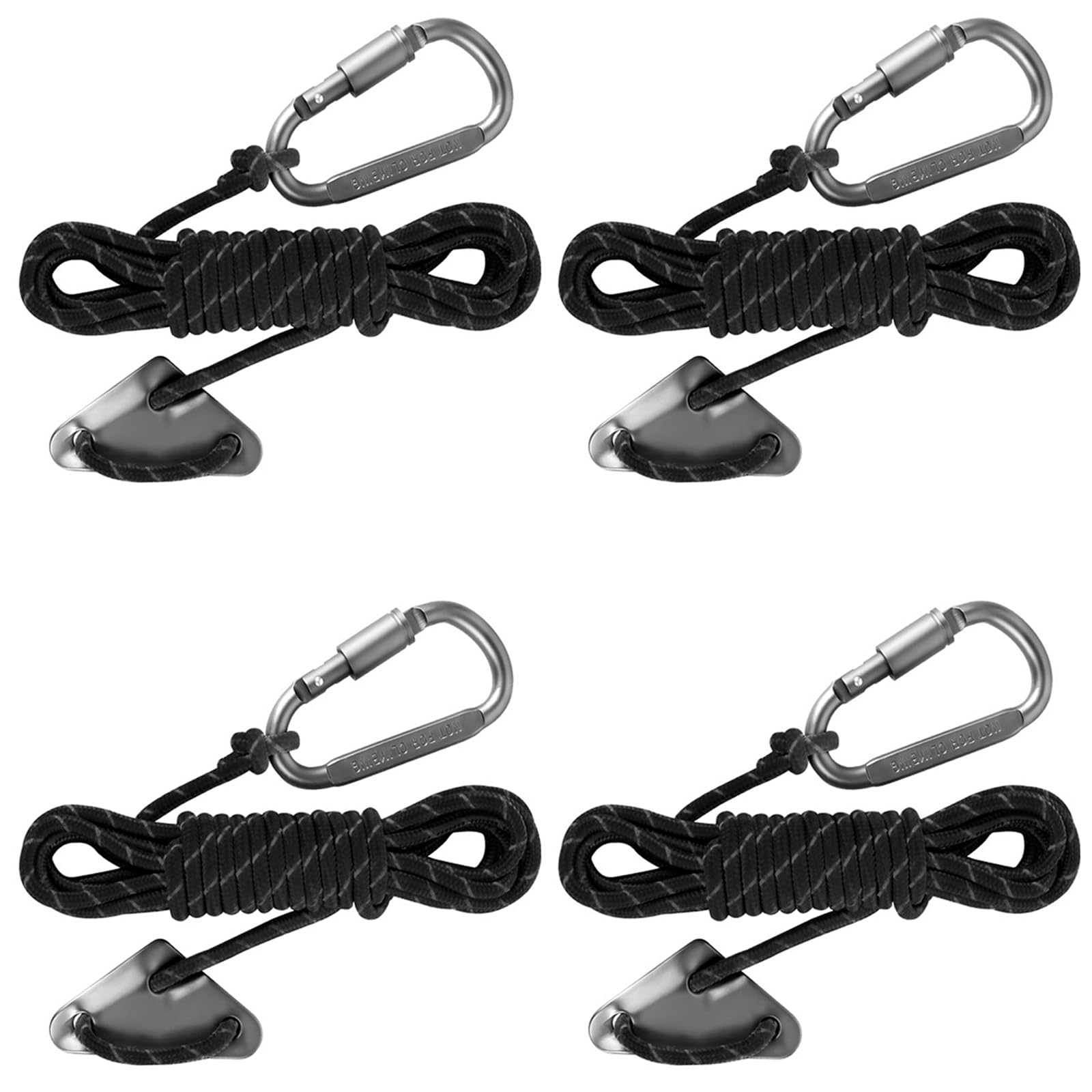 TOAURDA Tent Rope Guy Rope with Carabiner Adjustable Guy Rope Reflective Material Thickness 4mm Length 4M Flexible Clamp Set of 4 Camping Equipment чёрный
TOAURDA Tent Rope Guy Rope with Carabiner Adjustable Guy Rope Reflective Material Thickness 4mm Length 4M Flexible Clamp Set of 4 Camping Equipment чёрный