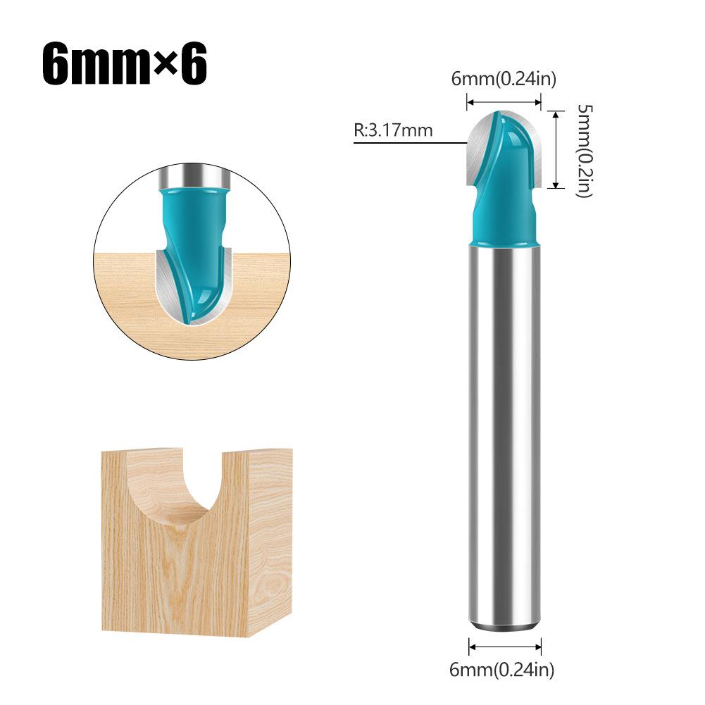 6mm Ball Nose Router Bit for Wood CNC Carving - Decorative Edge Cutter 6x6
6mm Ball Nose Router Bit for Wood CNC Carving - Decorative Edge Cutter 6x6