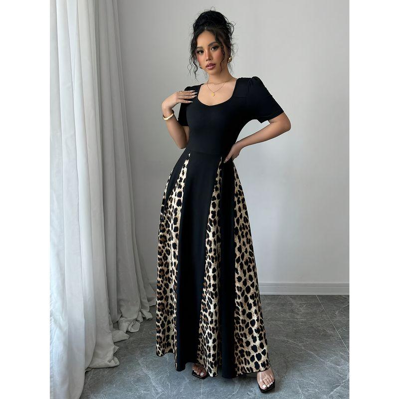 Модный Стиль Лето Новое Поступление Женская Одежда Мода Элегантный Силм Стройнящий Леопардовый Сращенный Платье с Коротким Рукавом Длинное Платье Женская Мода Image color S
Модный Стиль Лето Новое Поступление Женская Одежда Мода Элегантный Силм Стройнящий Леопардовый Сращенный Платье с Коротким Рукавом Длинное Платье Женская Мода Image color S