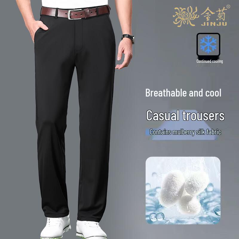 Мужские брюки Jinjuju из эластичной шелковой смеси, прямые, в стиле business casual 31
Мужские брюки Jinjuju из эластичной шелковой смеси, прямые, в стиле business casual 31