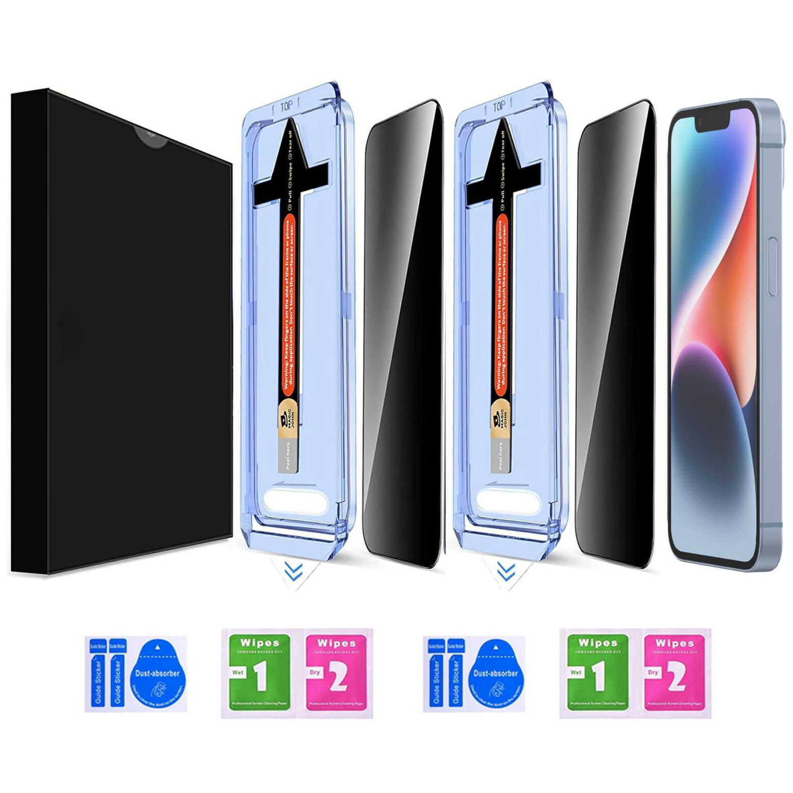 2 Sets Anti Spy Film for iPhone 14/13 Pro/13 Tempered Glass Screen Protector with Automatic Dust Removal Tool Type A
2 Sets Anti Spy Film for iPhone 14/13 Pro/13 Tempered Glass Screen Protector with Automatic Dust Removal Tool Type A