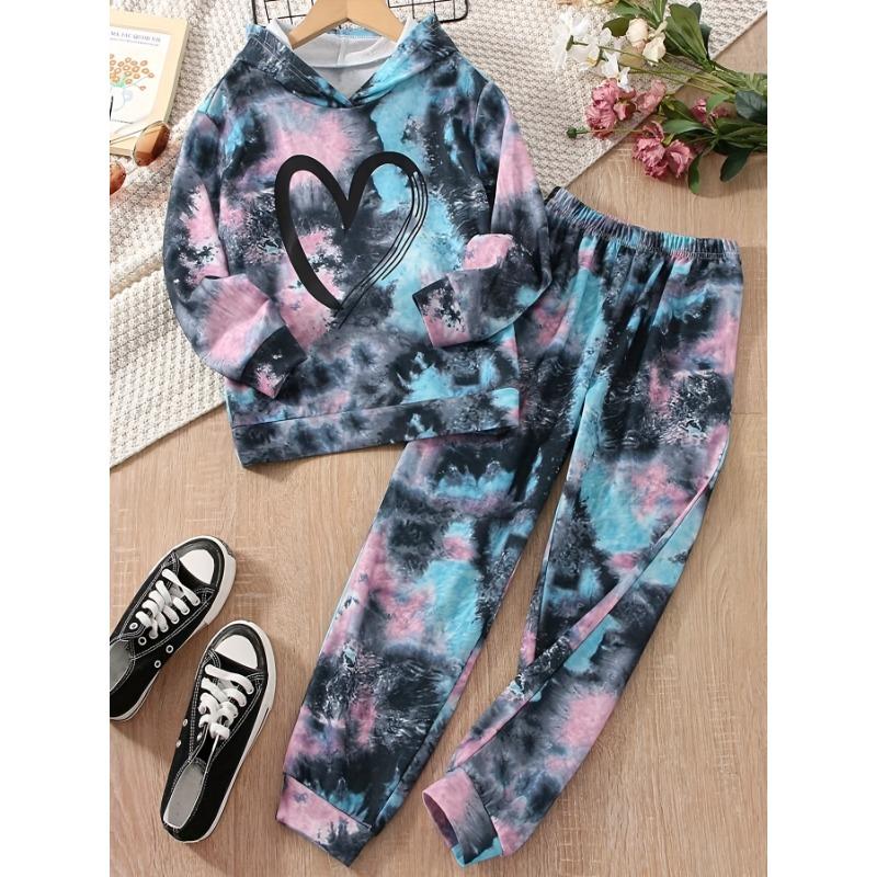 Повседневный комплект спортивного костюма для девочек с капюшоном и длинными рукавами, из полиэстера с принтом тай-дай, со слабой эластичностью, трикотажный наряд, для улицы 120 разноцветный
Повседневный комплект спортивного костюма для девочек с капюшоном и длинными рукавами, из полиэстера с принтом тай-дай, со слабой эластичностью, трикотажный наряд, для улицы 120 разноцветный