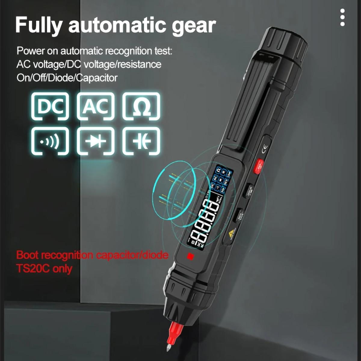 2 in 1 Pen Type Digital Multimeter 4000 Counts Professional Meter Non-Contact Auto AC/DC Voltage Ohm Diode NCV Tester Tools
2 in 1 Pen Type Digital Multimeter 4000 Counts Professional Meter Non-Contact Auto AC/DC Voltage Ohm Diode NCV Tester Tools