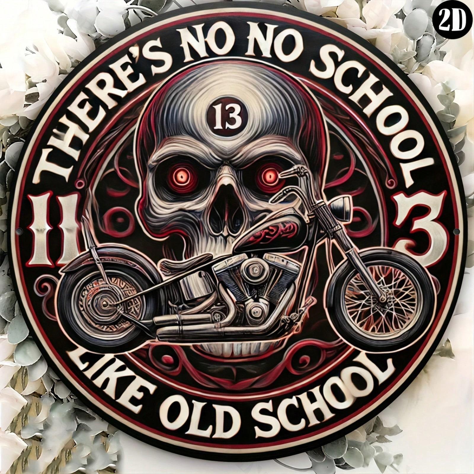 Hisun Tin Sign Vintage Old School Biker Skull Motorcycle Metal Tin Sign Retro Theres No School Like Old School Chopper with Red Eye Skull Rou 20x20cm
Hisun Tin Sign Vintage Old School Biker Skull Motorcycle Metal Tin Sign Retro Theres No School Like Old School Chopper with Red Eye Skull Rou 20x20cm
