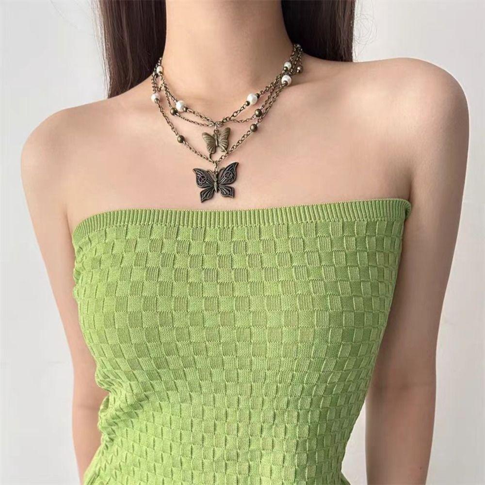 Beaded Chain Tassel Necklace Multilayer Women Collarbone Chain INS Vintage Metal Choker Women Butterfly
Beaded Chain Tassel Necklace Multilayer Women Collarbone Chain INS Vintage Metal Choker Women Butterfly