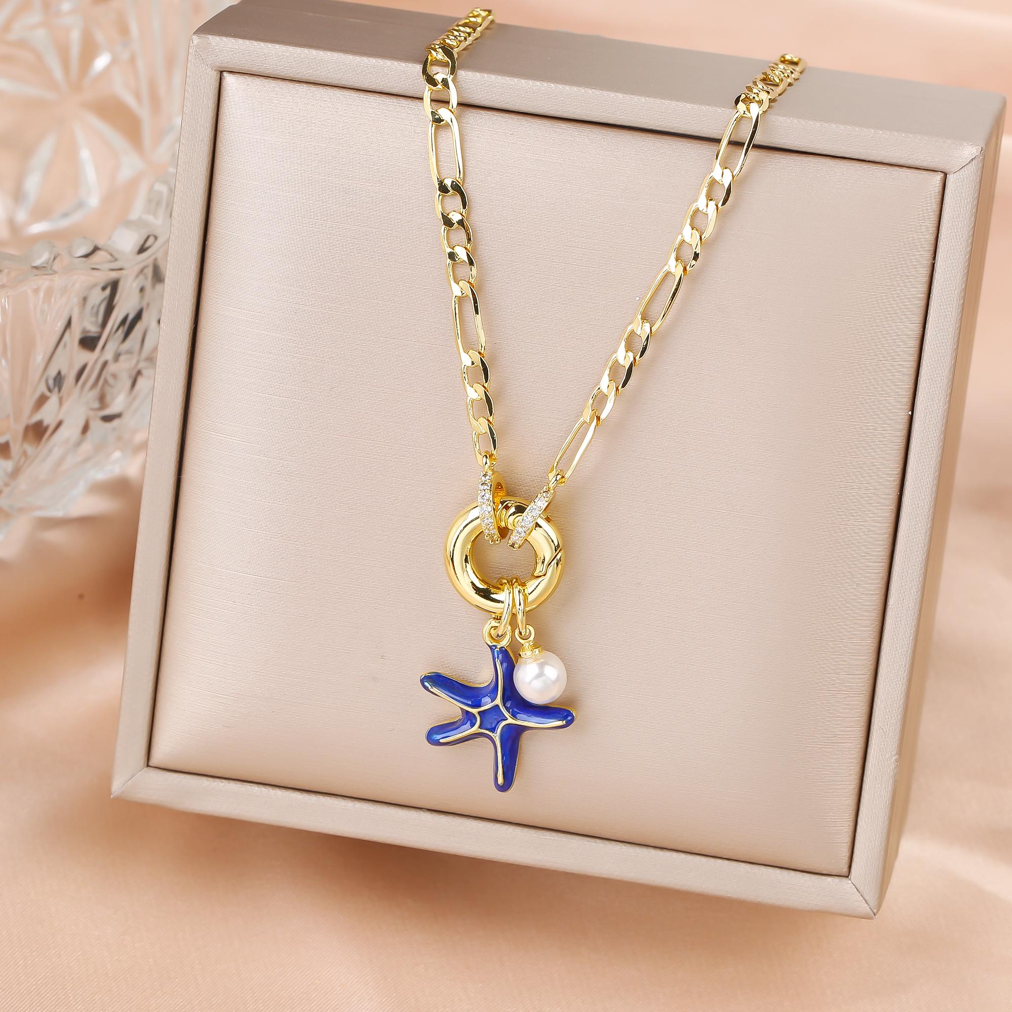 New Arrival Ocean Theme Starfish Pendant 3:1 Chain Necklace Choker for Woman Classic Party New Trend Aesthetic Zircon Gift
New Arrival Ocean Theme Starfish Pendant 3:1 Chain Necklace Choker for Woman Classic Party New Trend Aesthetic Zircon Gift