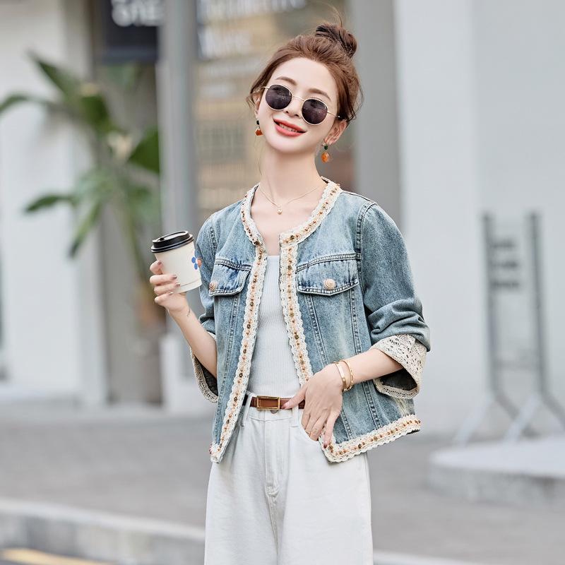 2025 Spring Women s Beaded Lace Denim Jacket: Slimming, Versatile Round-Neck Style M (90-110 jin)
2025 Spring Women s Beaded Lace Denim Jacket: Slimming, Versatile Round-Neck Style M (90-110 jin)