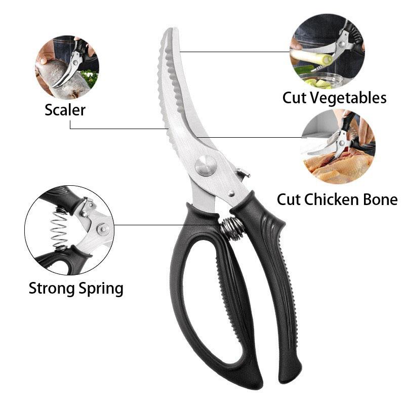 Dobeli Multifunctional 3CR14 Power Chicken Bone Scissor Household Kitchen Vegetable Dissect Fish Maw Scaler Food Cutting Tool
Dobeli Multifunctional 3CR14 Power Chicken Bone Scissor Household Kitchen Vegetable Dissect Fish Maw Scaler Food Cutting Tool