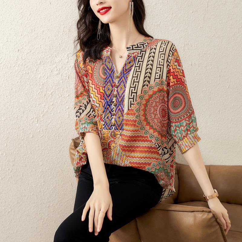 Летняя женская рубашка с коротким рукавом и v-образным вырезом с принтом больших размеров, защита от солнца 3XL оранжевый
Летняя женская рубашка с коротким рукавом и v-образным вырезом с принтом больших размеров, защита от солнца 3XL оранжевый