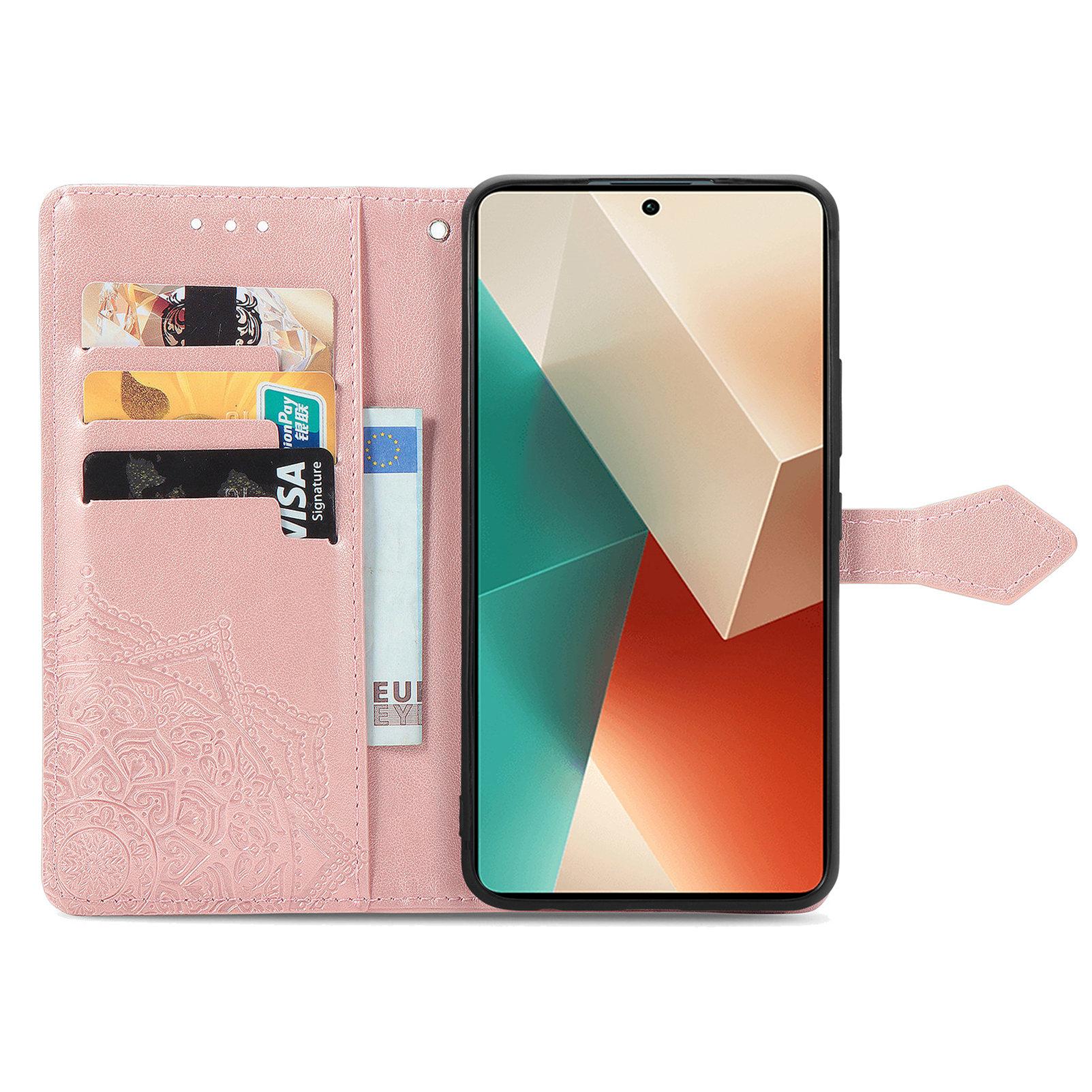 For Xiaomi Redmi Note 13 5G Case 3 Card Slots Mandala PU Leather Wallet Phone Cover Rose Gold
For Xiaomi Redmi Note 13 5G Case 3 Card Slots Mandala PU Leather Wallet Phone Cover Rose Gold