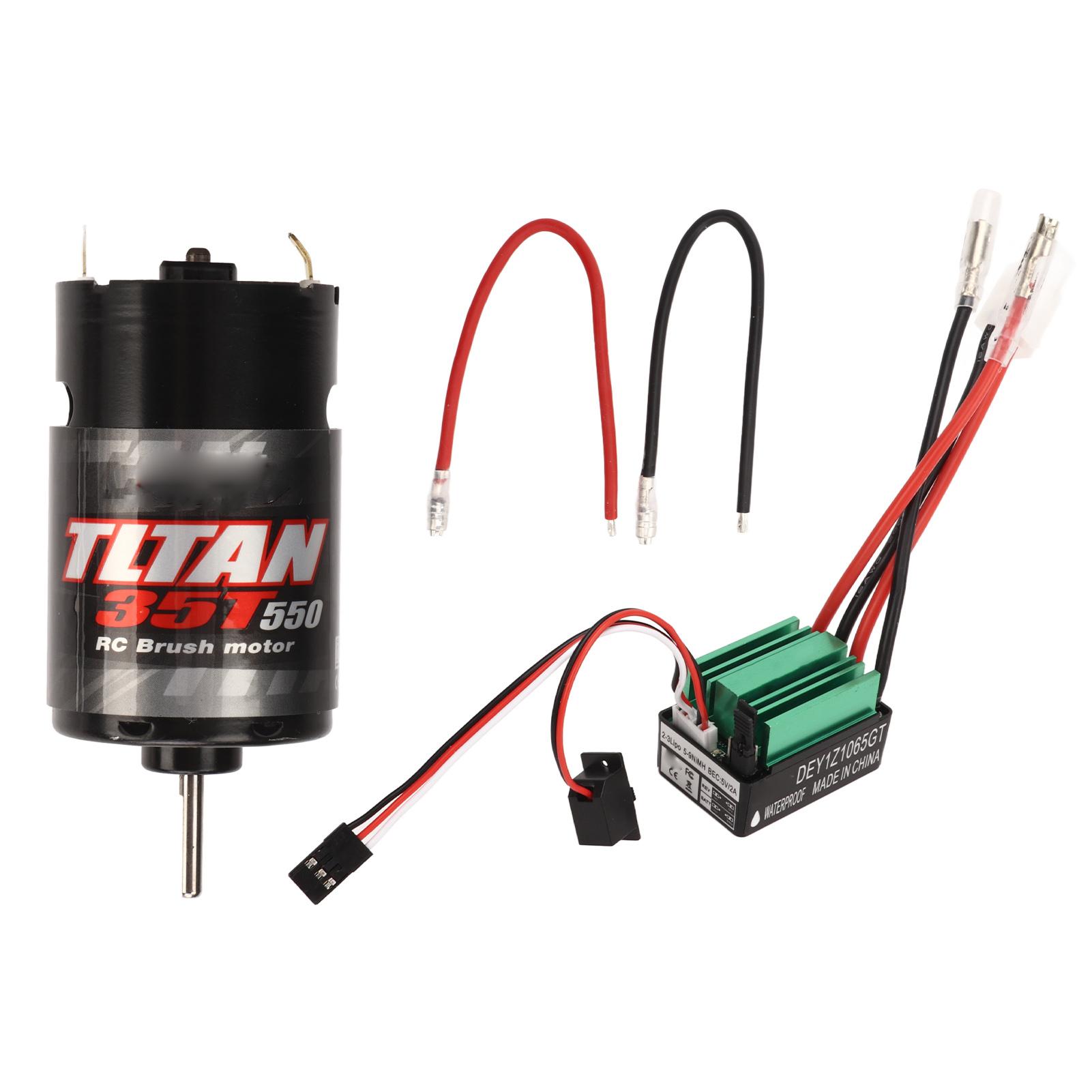 RC Car Brushed Motor ESC 550 Brushed Motor Waterproof 65A Brushed ESC for RC Car Boat 35T
RC Car Brushed Motor ESC 550 Brushed Motor Waterproof 65A Brushed ESC for RC Car Boat 35T