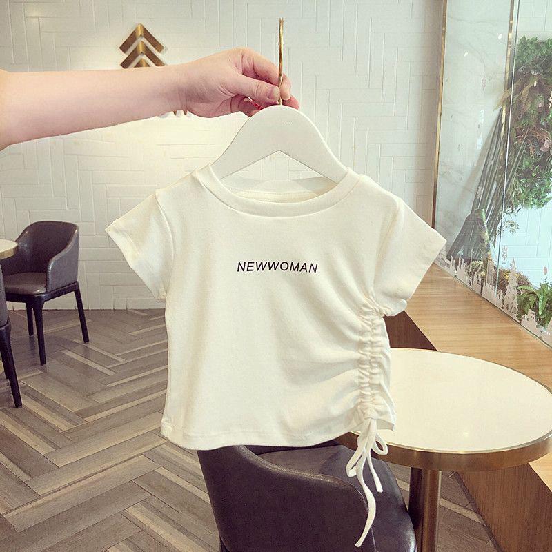 Летняя хлопковая футболка с кулиской и надписью для девочек - Модная футболка с коротким рукавом в корейском стиле 90 cm
Летняя хлопковая футболка с кулиской и надписью для девочек - Модная футболка с коротким рукавом в корейском стиле 90 cm