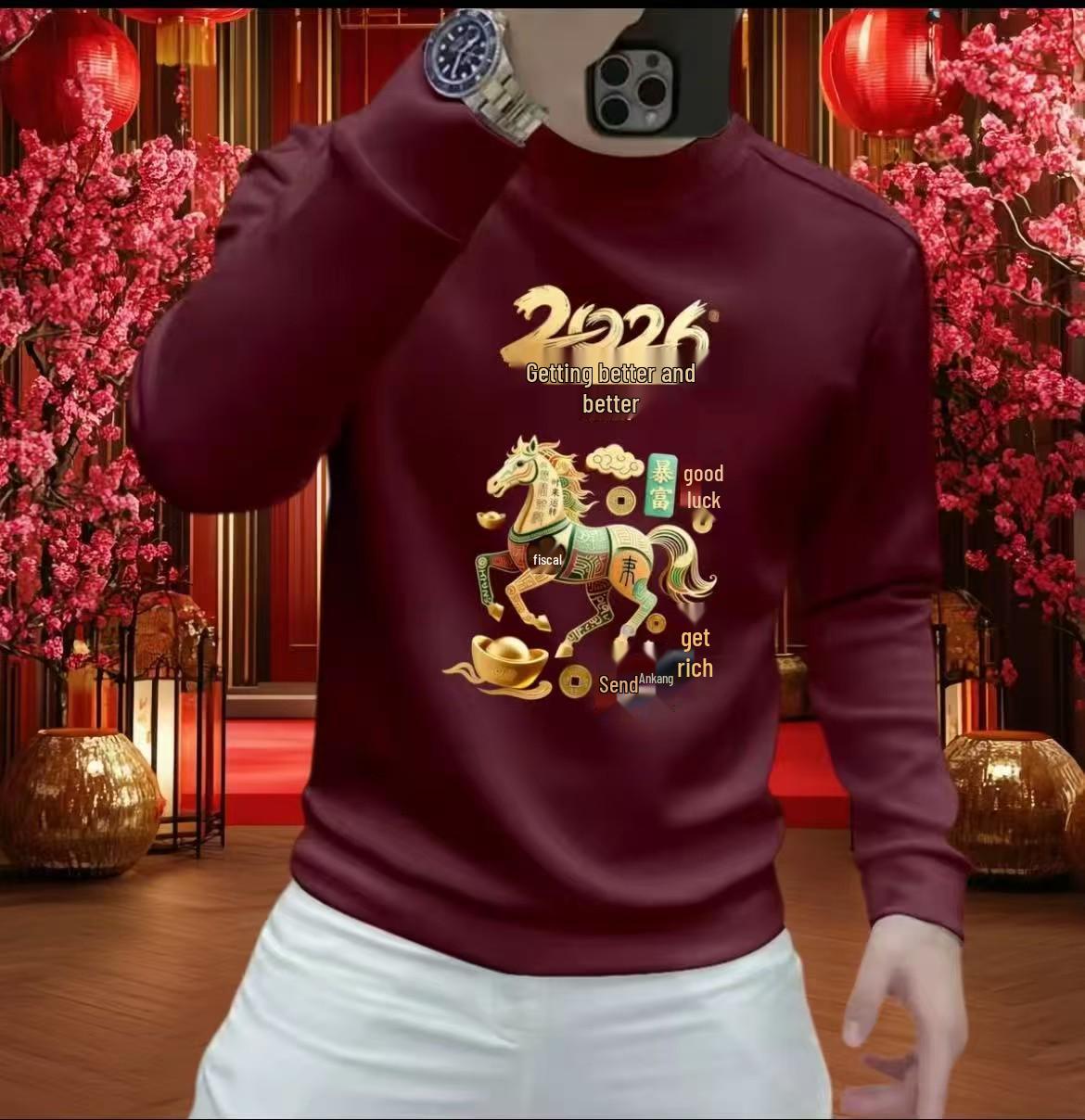 Men s Autumn Winter Red Hoodie - Year of the Horse, Korean Style, Trendy Long Sleeve Fashion Top 3XL
Men s Autumn Winter Red Hoodie - Year of the Horse, Korean Style, Trendy Long Sleeve Fashion Top 3XL