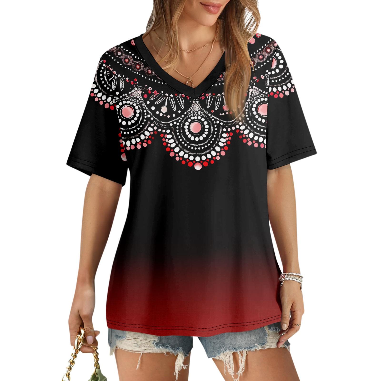 Женская футболка с V-образным вырезом и коротким рукавом с принтом, повседневная свободная футболка, топ XXL винный
Женская футболка с V-образным вырезом и коротким рукавом с принтом, повседневная свободная футболка, топ XXL винный