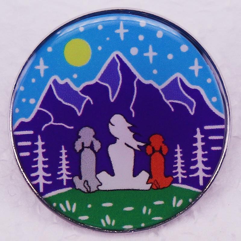 Poodle & Owner Night Camping Art Pin - Dog Mom Gift
Poodle & Owner Night Camping Art Pin - Dog Mom Gift