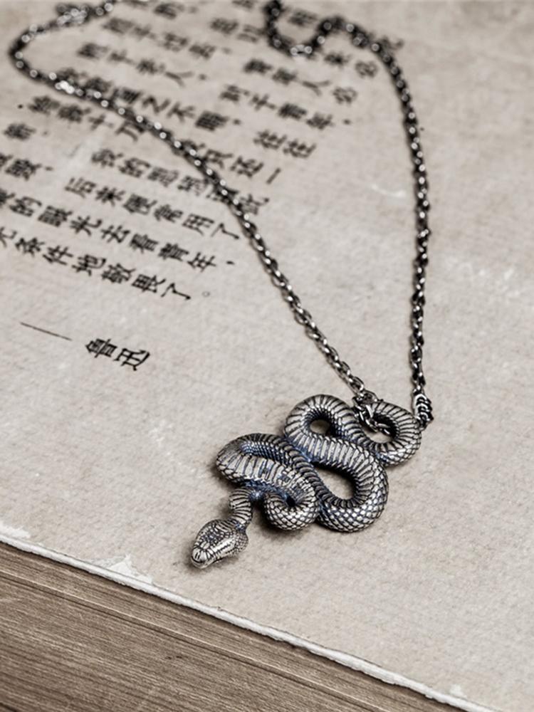 Vintage 100% 925 Sterling Silver Snake Pendant Necklace For Men and Women Gothic Street Hip Hop Punk Dark Jewelry
Vintage 100% 925 Sterling Silver Snake Pendant Necklace For Men and Women Gothic Street Hip Hop Punk Dark Jewelry