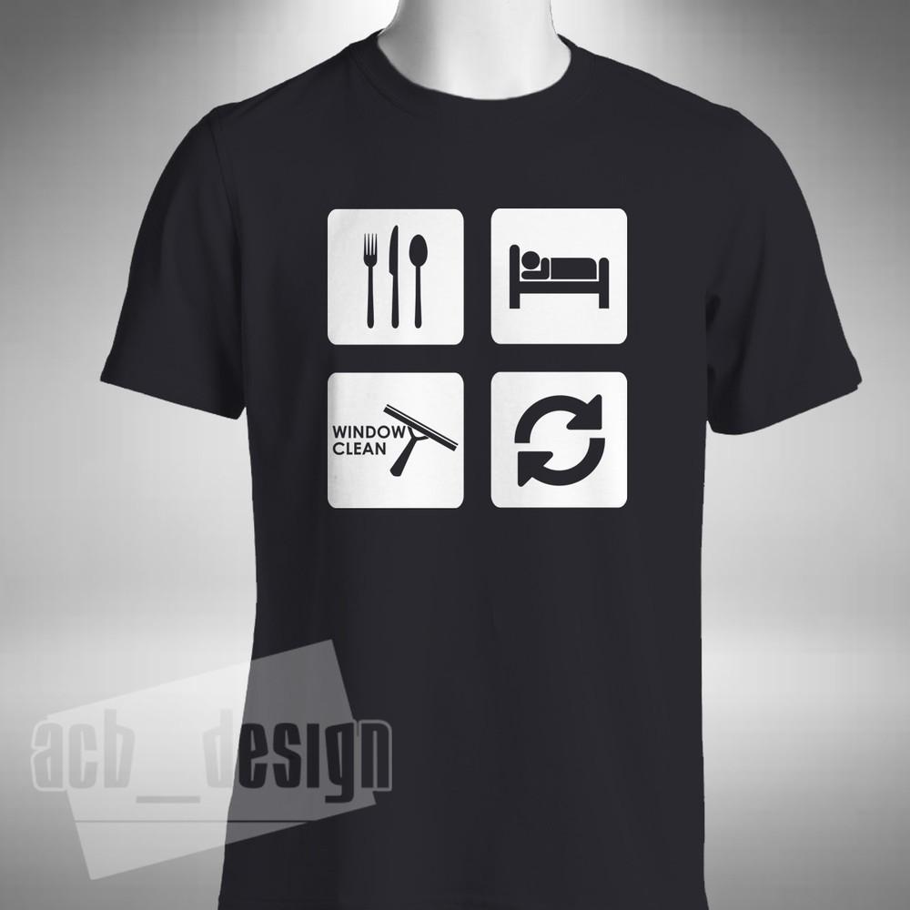 Eat Sleep Window Clean Repeat Mens T-shirt Funny Ladder work wear chamois bucket 4XL
Eat Sleep Window Clean Repeat Mens T-shirt Funny Ladder work wear chamois bucket 4XL