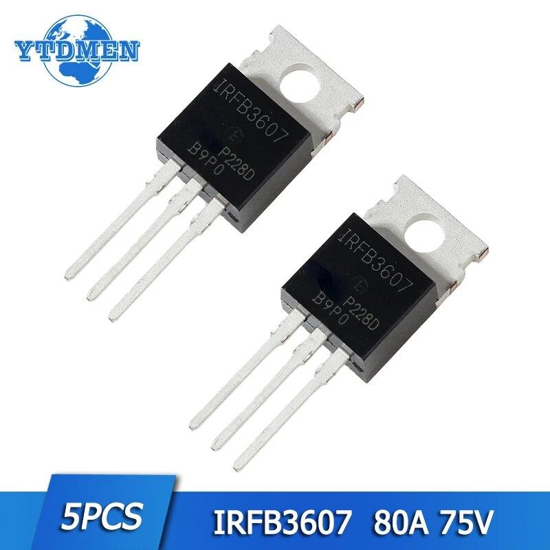 5 шт. полевой транзистор IRFB3607 IRFB3607PBF MOSFET N-канальные транзисторы 75 В 80 А TO-220 Новый
5 шт. полевой транзистор IRFB3607 IRFB3607PBF MOSFET N-канальные транзисторы 75 В 80 А TO-220 Новый