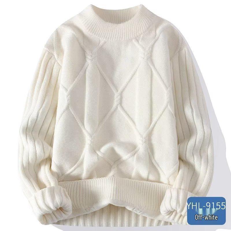 Men s Trendy Soft Waxy Twisted Sweater: Warm, Loose Knit, Round Neck, Autumn/Winter Wear for Teenagers M брудно-білий
Men s Trendy Soft Waxy Twisted Sweater: Warm, Loose Knit, Round Neck, Autumn/Winter Wear for Teenagers M брудно-білий