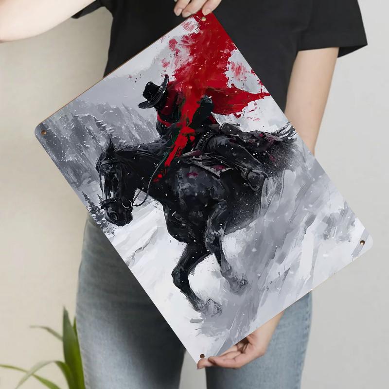 Red Scarf Cowboy Snowy Mountain Horse Riding Metal Iron Painting Wall Decor for Living Room Office 20x30cm(7.8x11.8inch)
Red Scarf Cowboy Snowy Mountain Horse Riding Metal Iron Painting Wall Decor for Living Room Office 20x30cm(7.8x11.8inch)
