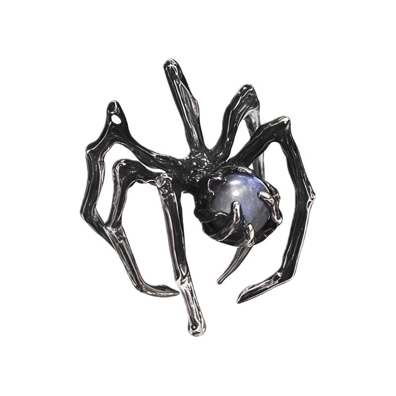 Gothic Punk Spiders Ring With Mysterious Moonstone Adjustable Size For Women Unique Dark Art Jewelry
Gothic Punk Spiders Ring With Mysterious Moonstone Adjustable Size For Women Unique Dark Art Jewelry
