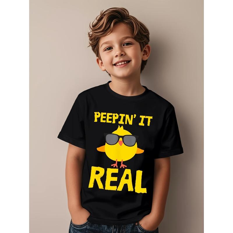 European Size Childrens Round Neck Short Sleeved T Shirt with Chicken Themed Print 98cm чёрный
European Size Childrens Round Neck Short Sleeved T Shirt with Chicken Themed Print 98cm чёрный