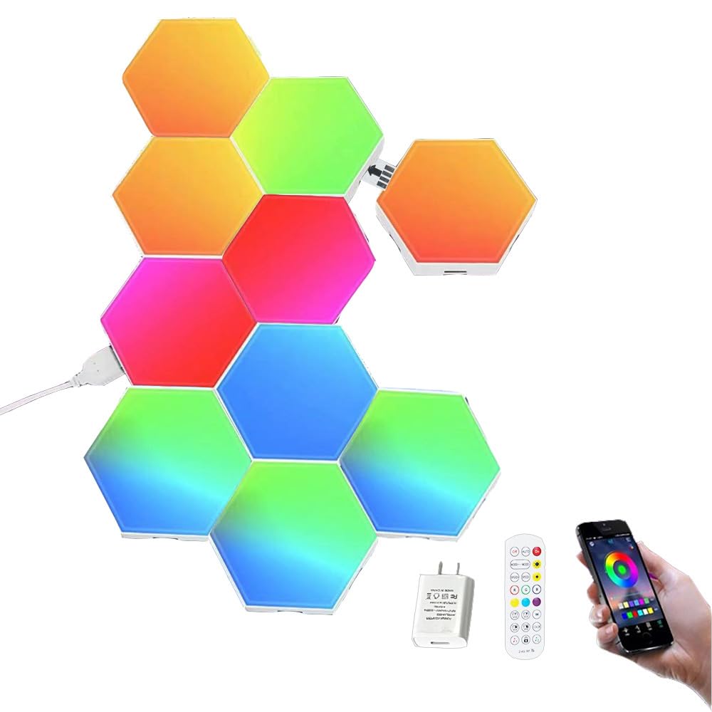 Світлодіодне RGB освітлення Шестикутник Світло Шестикутник Стіна DIY Атмосферне світло з RGB USB адаптером Пульт дистанційного керування DIY Освітлення USB Додаток Синхронізація з музикою Розумна стіна білий
Світлодіодне RGB освітлення Шестикутник Світло Шестикутник Стіна DIY Атмосферне світло з RGB USB адаптером Пульт дистанційного керування DIY Освітлення USB Додаток Синхронізація з музикою Розумна стіна білий