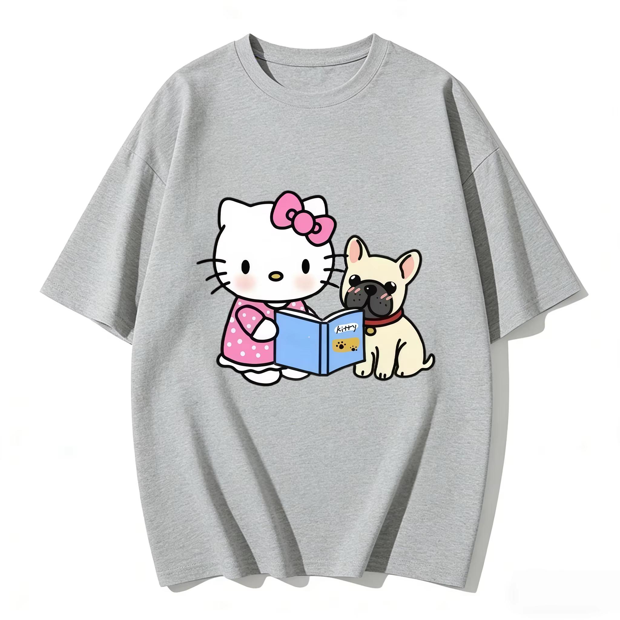 2026 new Summer HelloKitty Cute Graphic Tee Casual Short Sleeve Cotton Top for Women Girls Kawaii Cartoon Print Streetwear S
2026 new Summer HelloKitty Cute Graphic Tee Casual Short Sleeve Cotton Top for Women Girls Kawaii Cartoon Print Streetwear S