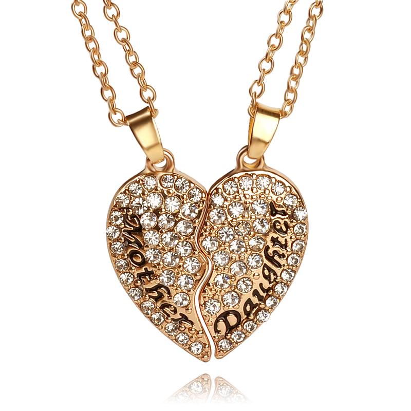 2Pcs/Set Mother s Day Funny Full Crystal Mother & Daughter Puzzle Heart Pendant Necklace For Mom Girl Family Love Jewelry Gift 50cm
2Pcs/Set Mother s Day Funny Full Crystal Mother & Daughter Puzzle Heart Pendant Necklace For Mom Girl Family Love Jewelry Gift 50cm