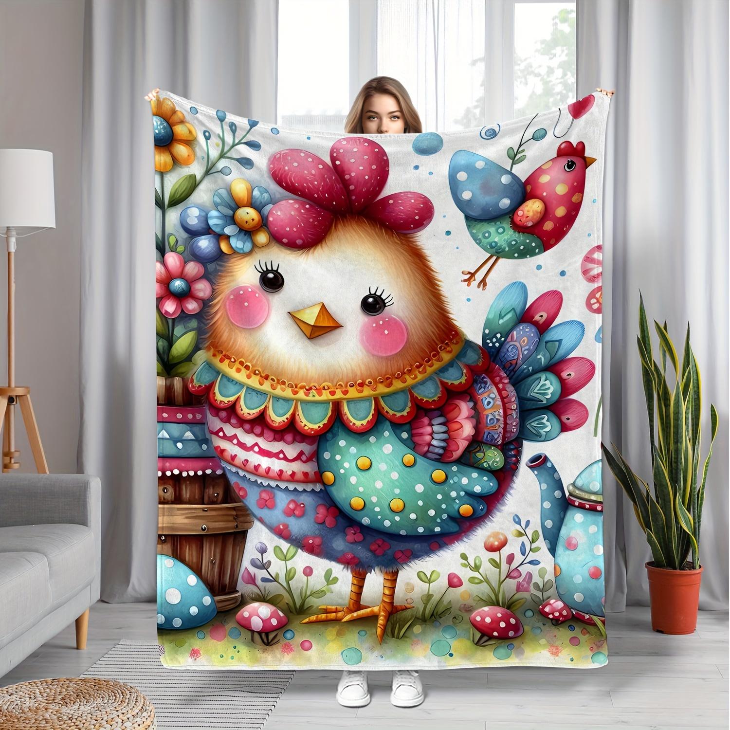 Cartoon chicken-themed pattern Flannel printed blanket suitable for all seasons suitable for living room office sofa and travel 75x90cm28x39in
Cartoon chicken-themed pattern Flannel printed blanket suitable for all seasons suitable for living room office sofa and travel 75x90cm28x39in