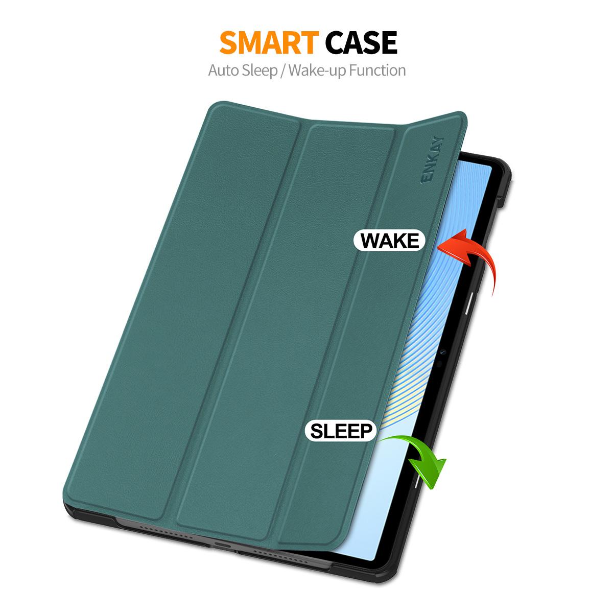 ENKAY HAT PRINCE Protective Cover for Honor Pad X8 Pro/X9,Trifold Stand PU Leather+PC Smart Tablet Case Blackish Green
ENKAY HAT PRINCE Protective Cover for Honor Pad X8 Pro/X9,Trifold Stand PU Leather+PC Smart Tablet Case Blackish Green