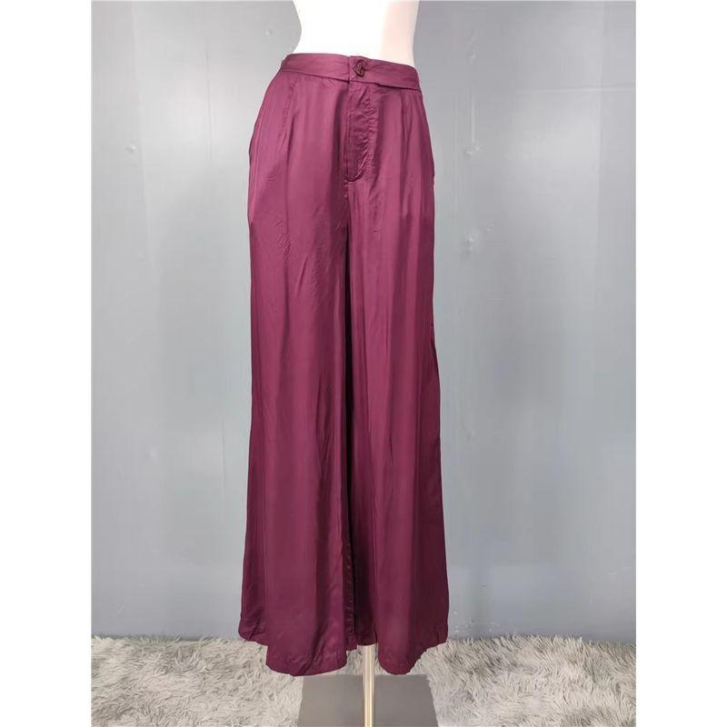 Export Single 2025 Summer New Arrival High Waist Slim Looking Lightweight Elegance Plaid Easiest for Match Tall Adult Lady like Woman Wide Leg Pants Dark purple L
Export Single 2025 Summer New Arrival High Waist Slim Looking Lightweight Elegance Plaid Easiest for Match Tall Adult Lady like Woman Wide Leg Pants Dark purple L