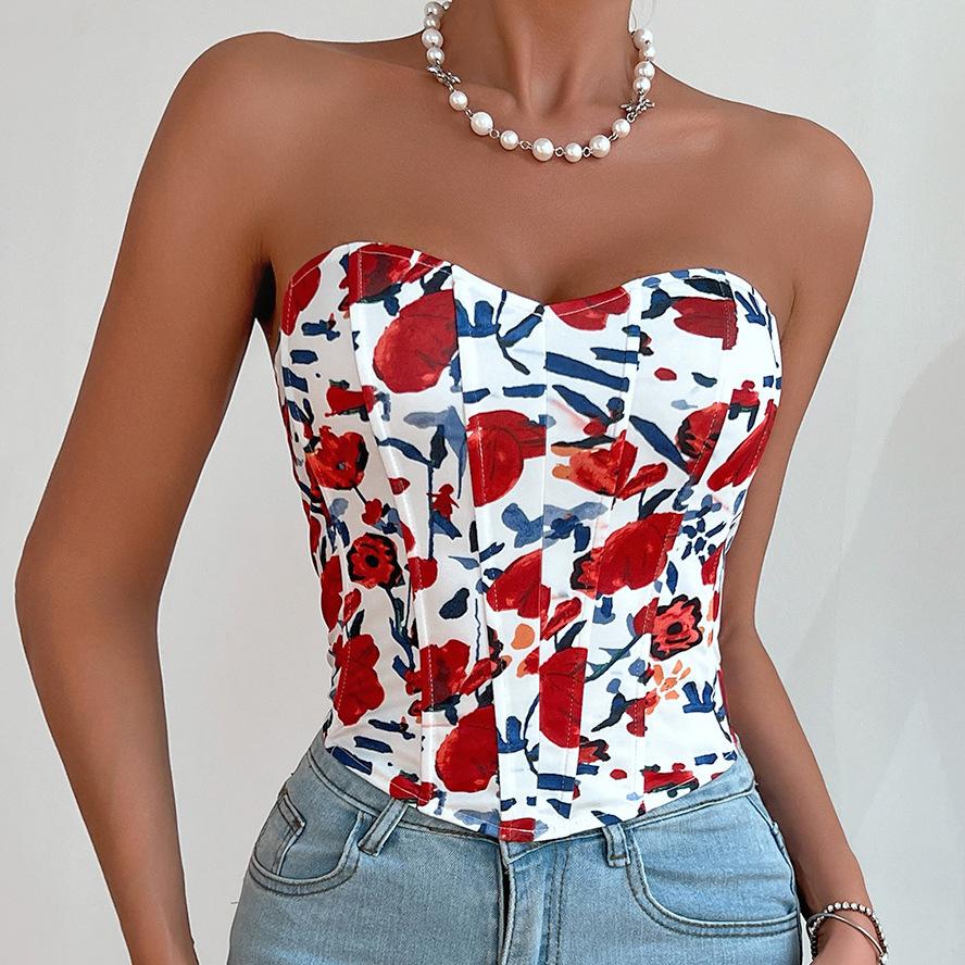 Summer Slim Fit Print Flower Sleeveless Women s Tank Tops Fashion Fishbone Waist Cinched Ladies Tanks Vest Streetwear Elegant Strapless Women Tops L бордовий
Summer Slim Fit Print Flower Sleeveless Women s Tank Tops Fashion Fishbone Waist Cinched Ladies Tanks Vest Streetwear Elegant Strapless Women Tops L бордовий