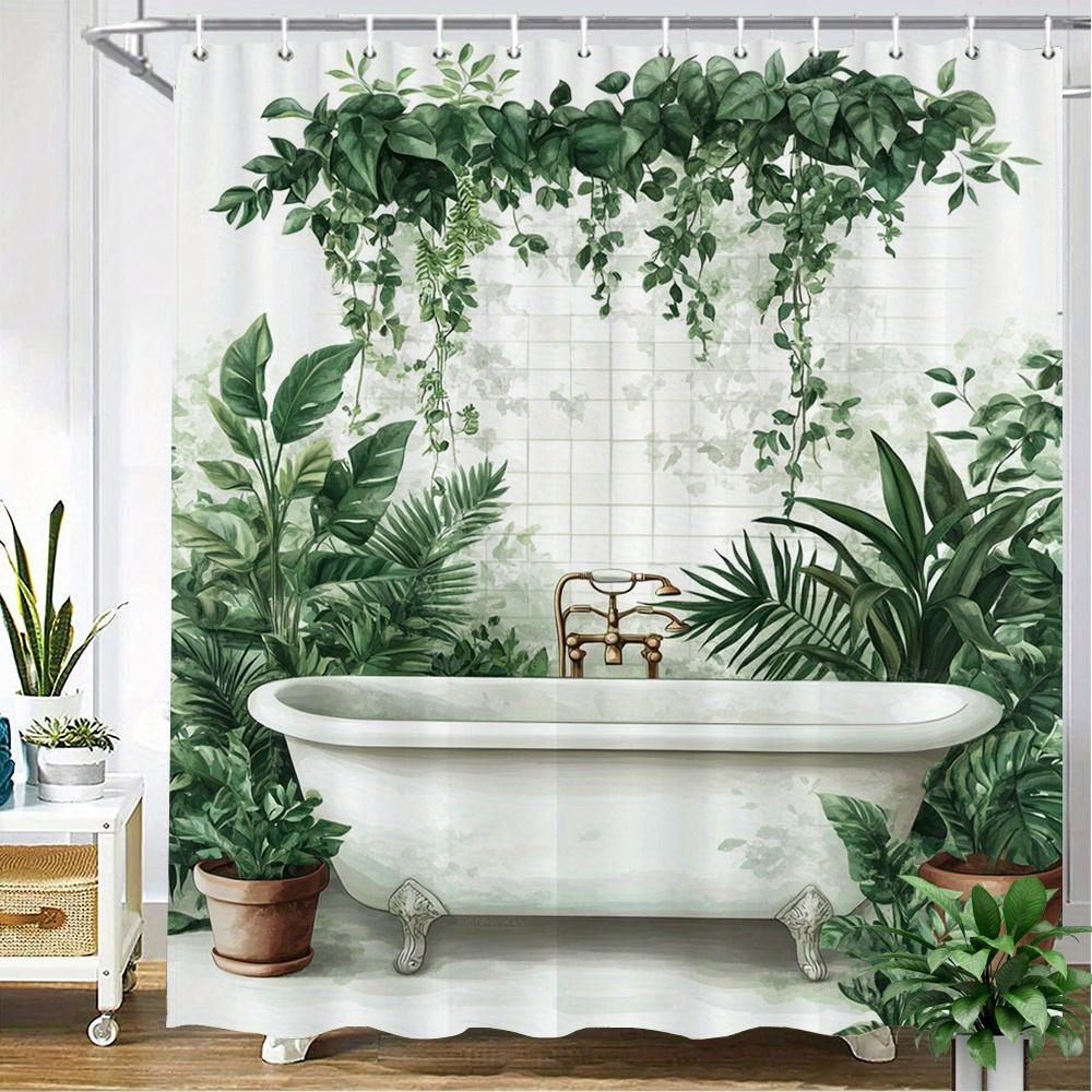 Botanical Spa Shower Curtain – Lush Green Plants & Vintage Tub Illustration Polyester Bath Decor Machine Washable, 12 Hooks W60H190(CM)-1 Pcs
Botanical Spa Shower Curtain – Lush Green Plants & Vintage Tub Illustration Polyester Bath Decor Machine Washable, 12 Hooks W60H190(CM)-1 Pcs