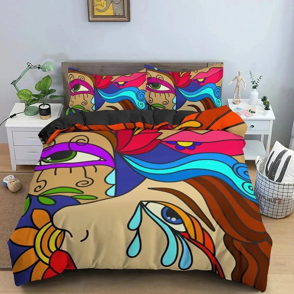 Comforter Psychedelic Abstract Pattern Cartoon Graffiti Bedding Set Boys Girls Twin Queen Size Bed Kids Adult Comforter (quilt)-EU Single(135*200cm)3pcs
Comforter Psychedelic Abstract Pattern Cartoon Graffiti Bedding Set Boys Girls Twin Queen Size Bed Kids Adult Comforter (quilt)-EU Single(135*200cm)3pcs