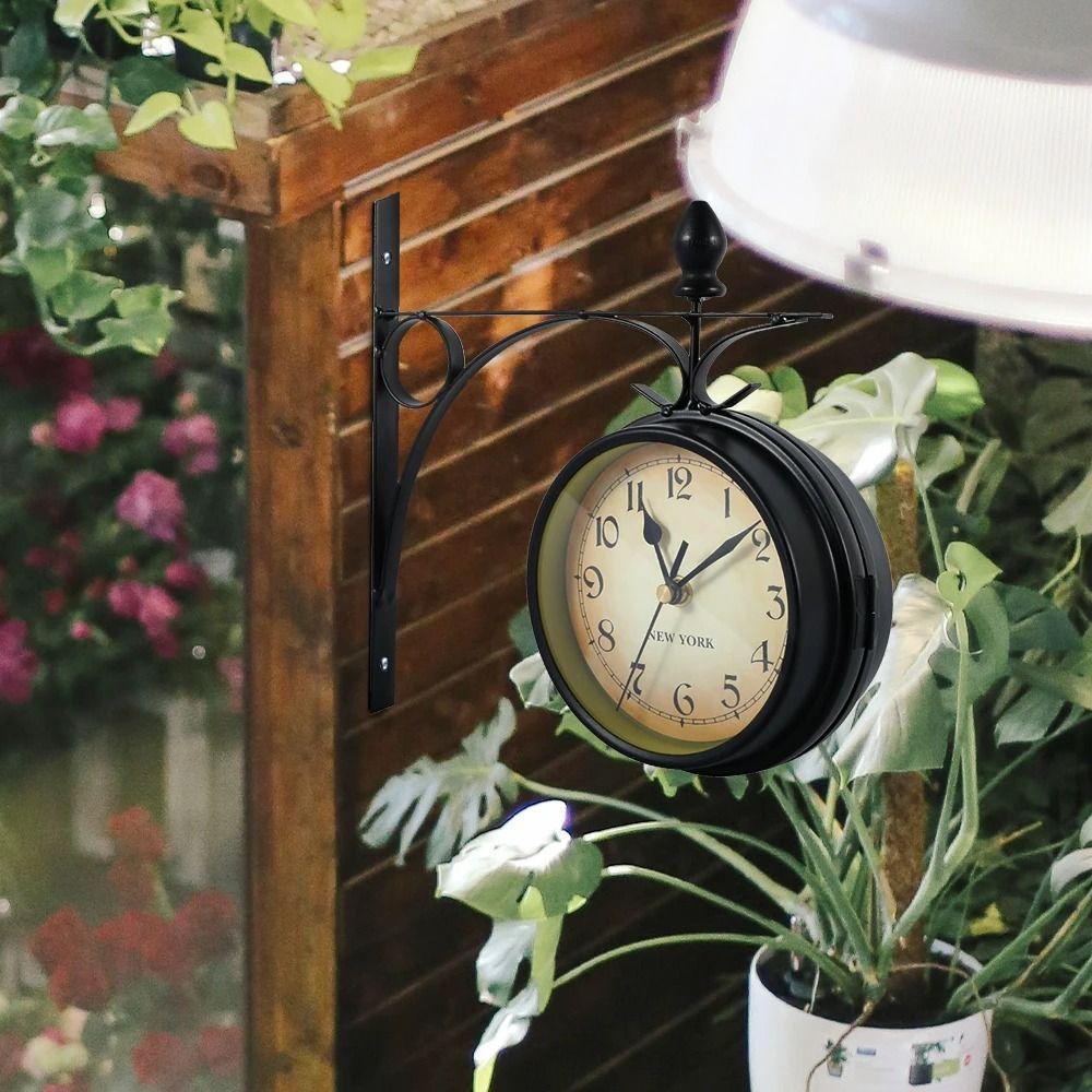 Silent Double-Sided Wall Clock 2 AA Battery Operated Antique Wall Clock Station Clock Office
Silent Double-Sided Wall Clock 2 AA Battery Operated Antique Wall Clock Station Clock Office