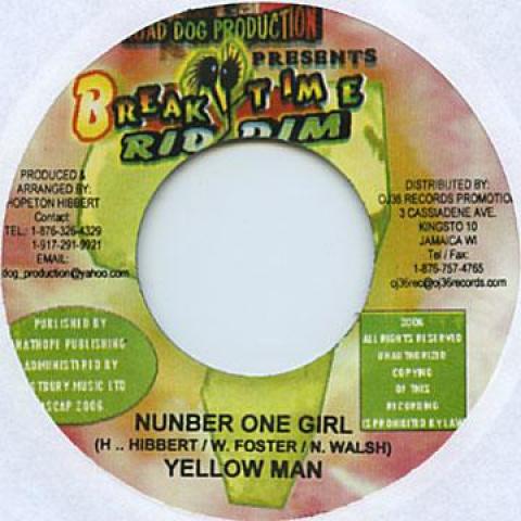 7inch Record YELLOW MAN - Nunber One Girl / Version Road Dog 2006 Jamaica Reggae, Ska & Dub
7inch Record YELLOW MAN - Nunber One Girl / Version Road Dog 2006 Jamaica Reggae, Ska & Dub