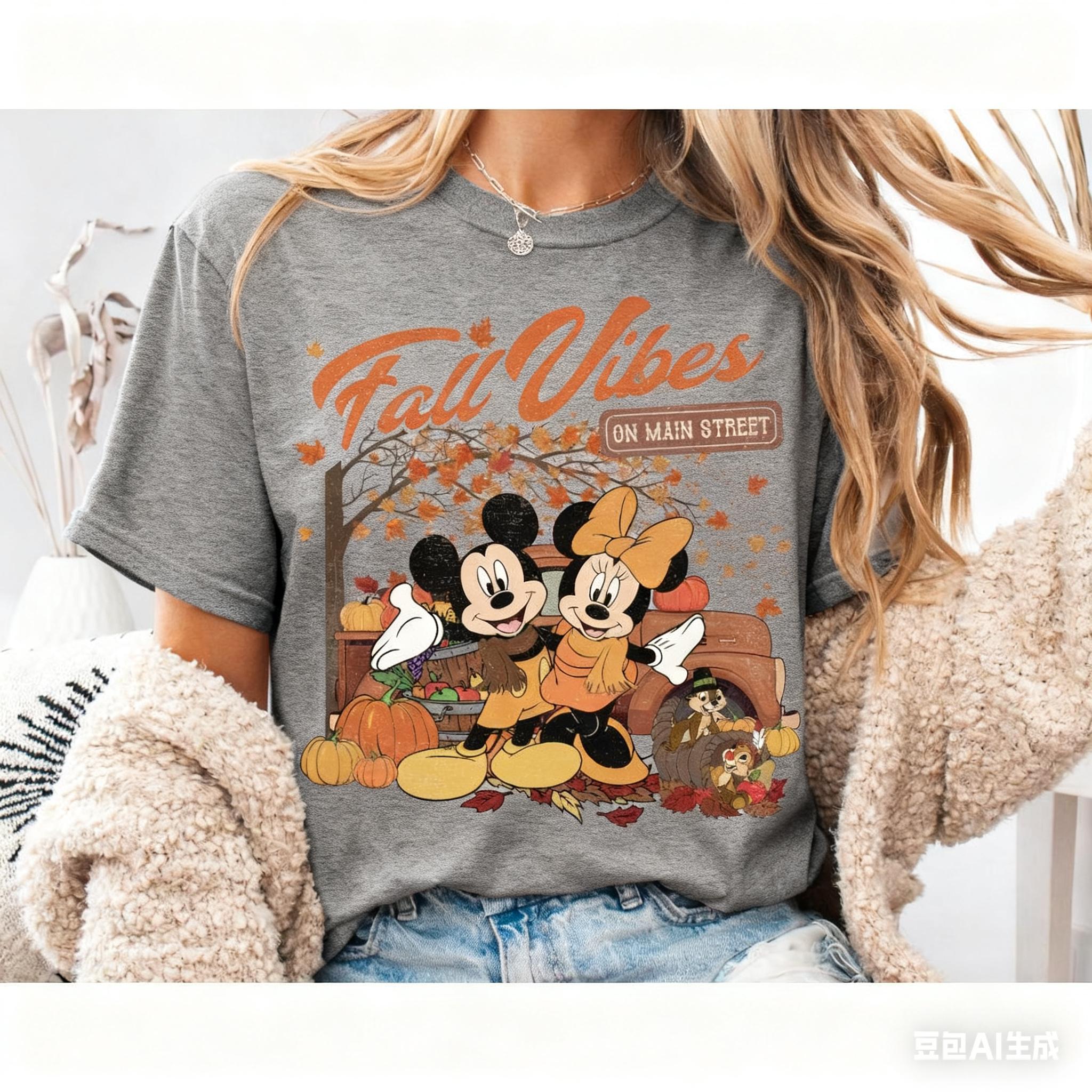 Trendy Casual Loose Retro Mickey and Minnie Street Autumn Atmosphere Tshirt Unisexs Unisex Thanksgiving Pumpkin Pattern S
Trendy Casual Loose Retro Mickey and Minnie Street Autumn Atmosphere Tshirt Unisexs Unisex Thanksgiving Pumpkin Pattern S