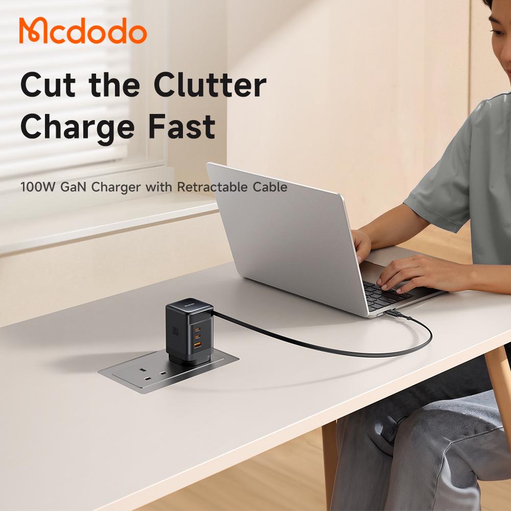 Mai Duo Duo FreeGo GaN USB-C 100W Fast Charger with Retractable Cable - UK Plug UK Plug чорний
Mai Duo Duo FreeGo GaN USB-C 100W Fast Charger with Retractable Cable - UK Plug UK Plug чорний