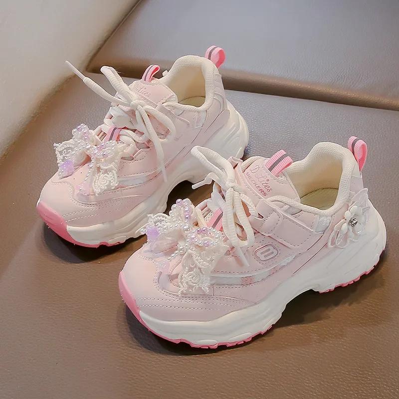 Girls Sneakers with Mesh Bow Kids Princess Shoes Thick Soft Sole 2025 New Fashion Children Running Shoes Air Mesh Breathable 26 розовый
Girls Sneakers with Mesh Bow Kids Princess Shoes Thick Soft Sole 2025 New Fashion Children Running Shoes Air Mesh Breathable 26 розовый