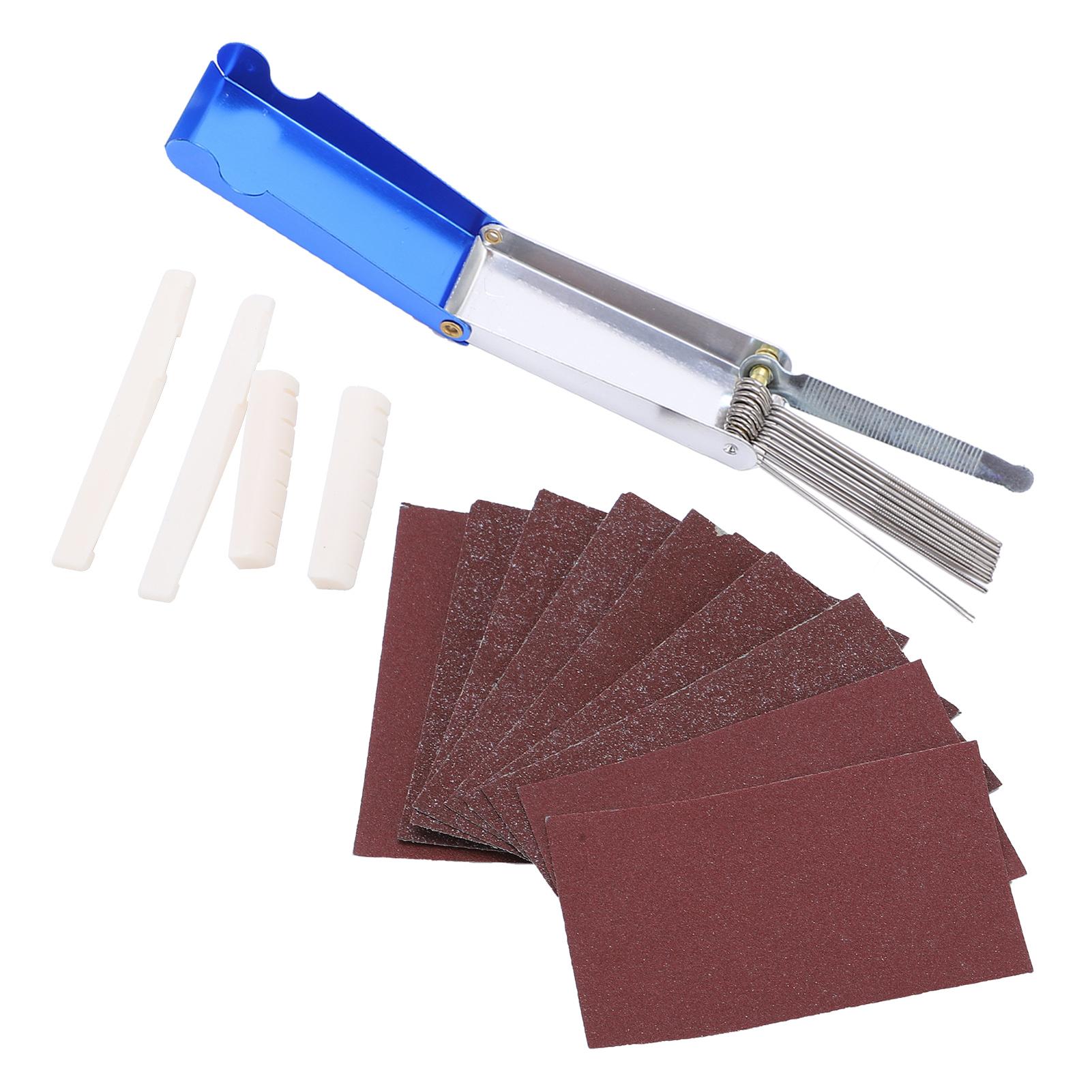 Guitar File Set Bone Nut and Saddle Sandpaper Accessory Tool Set Kit for DIY Maintenance
Guitar File Set Bone Nut and Saddle Sandpaper Accessory Tool Set Kit for DIY Maintenance