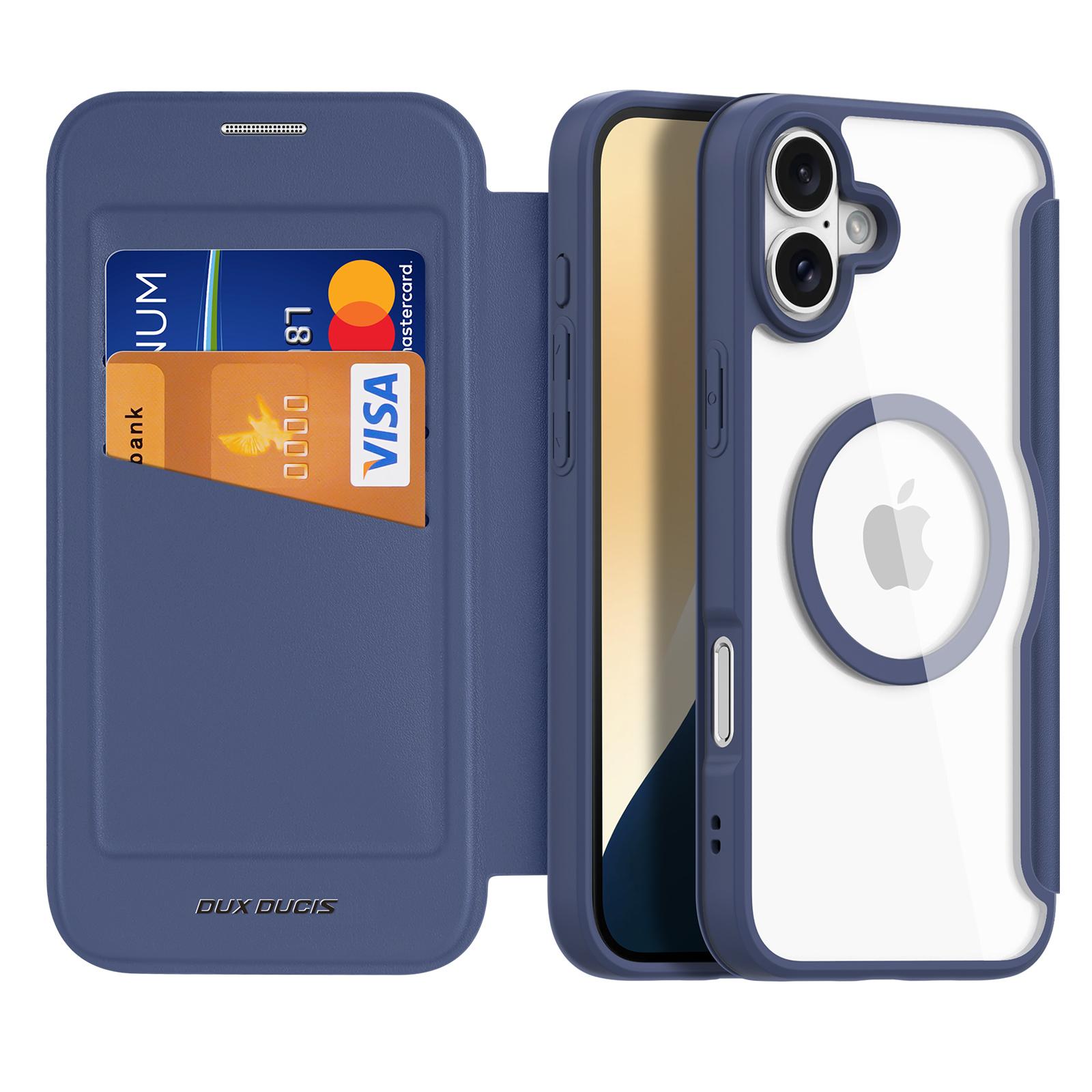 DUX DUCIS Skin X Pro for iPhone 16 Plus Case Compatible with MagSafe Card Slot Leather Cover Blue
DUX DUCIS Skin X Pro for iPhone 16 Plus Case Compatible with MagSafe Card Slot Leather Cover Blue