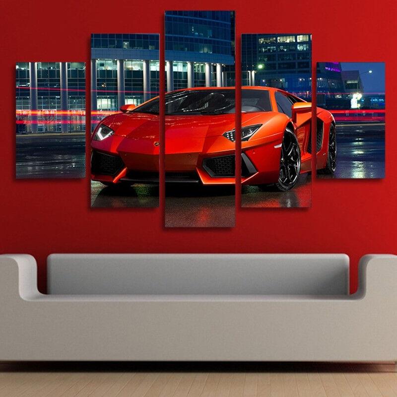 Красный Aventador, роскошный спортивный автомобиль, 5 шт., настенные художественные холсты, постеры, картины для гостиной, домашний декор, украшение для картины
Красный Aventador, роскошный спортивный автомобиль, 5 шт., настенные художественные холсты, постеры, картины для гостиной, домашний декор, украшение для картины