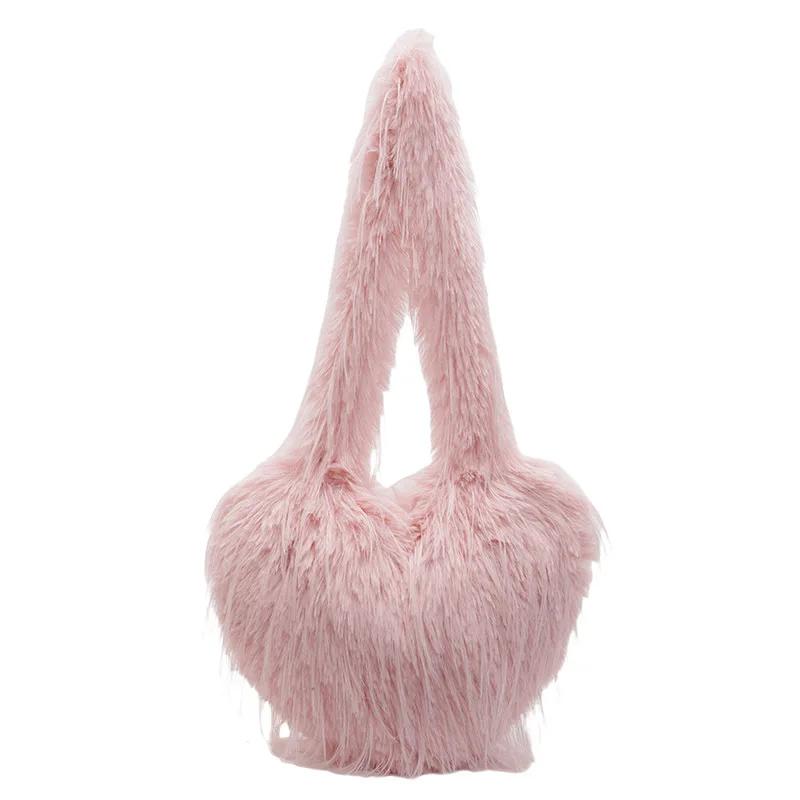 Heart Shaped Hairy Bag, Sweet, Cool, Spicy, Punk Style, Large Capacity Single Shoulder Tassel Underarm Bag
Heart Shaped Hairy Bag, Sweet, Cool, Spicy, Punk Style, Large Capacity Single Shoulder Tassel Underarm Bag