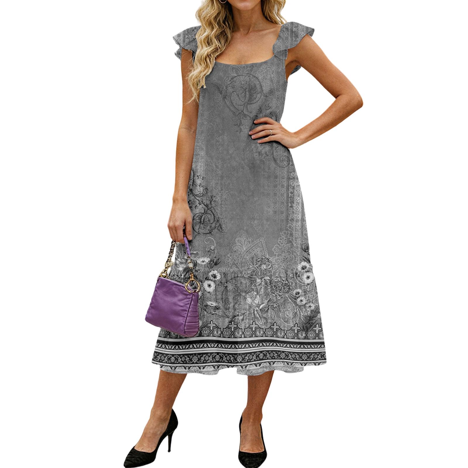 Women s Fashion Loose Mid-length Ruffled Flying Sleeve Vintage Printed Dress XXL
Women s Fashion Loose Mid-length Ruffled Flying Sleeve Vintage Printed Dress XXL