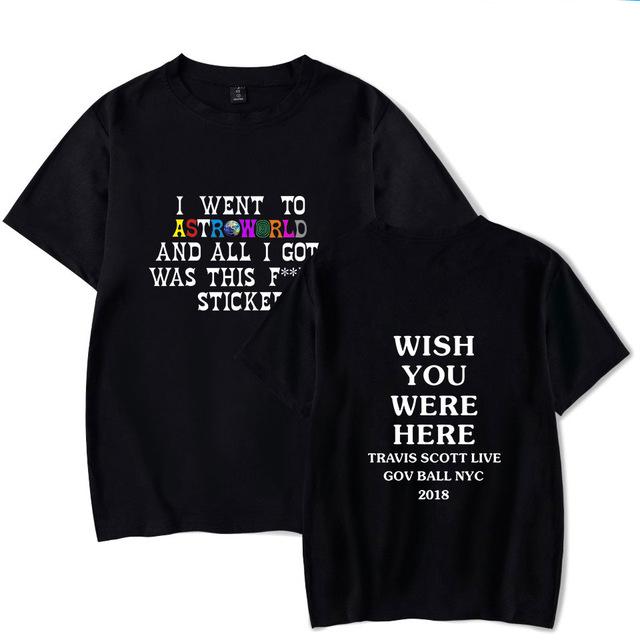 New Fashion Hip Hop T Shirt Men Women Cactus Jack ASTROWORLD Harajuku T-Shirts WISH YOU WERE HERE Letter Print Tees Tops S
New Fashion Hip Hop T Shirt Men Women Cactus Jack ASTROWORLD Harajuku T-Shirts WISH YOU WERE HERE Letter Print Tees Tops S