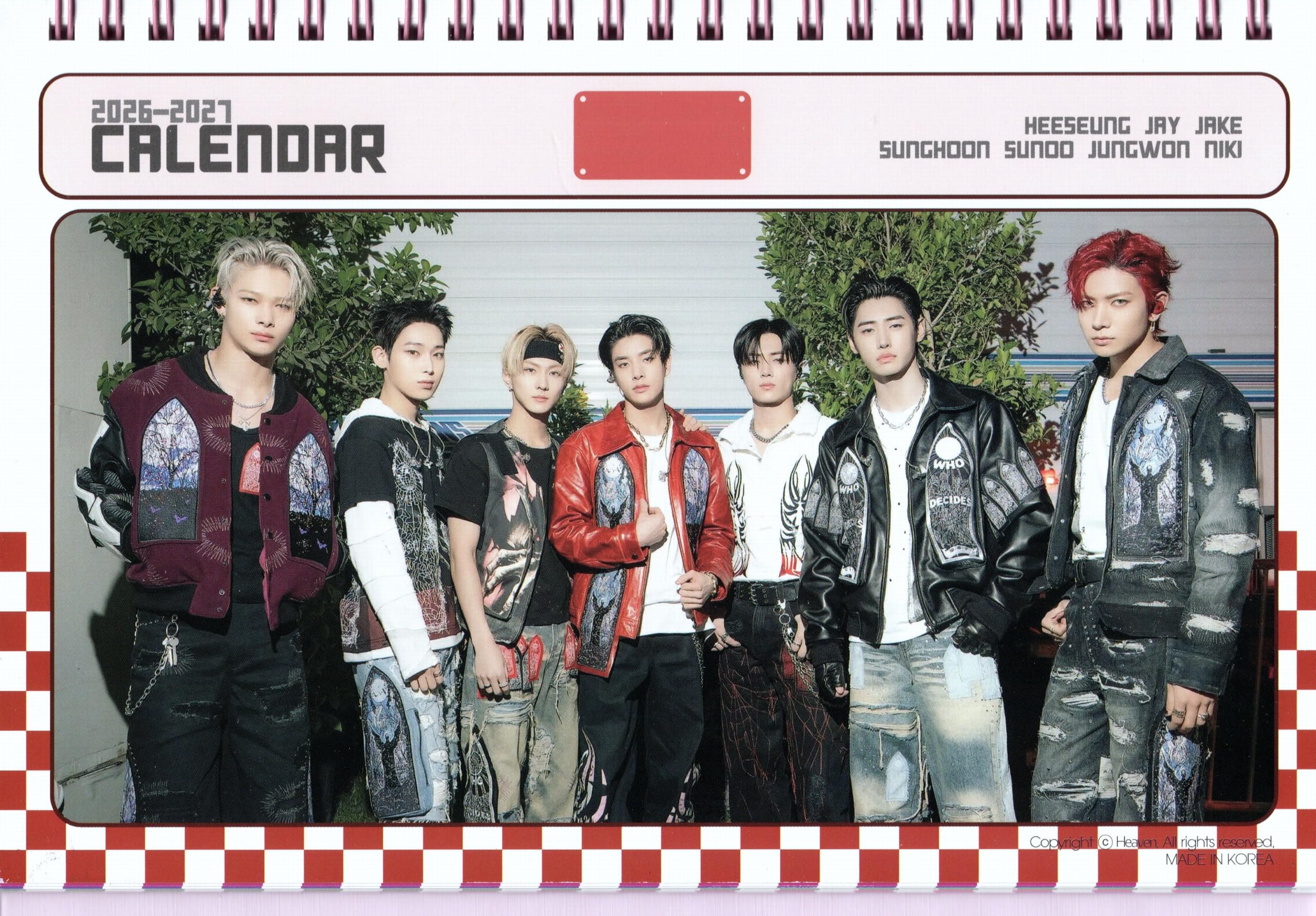 Enhyphen Merchandise Desk Calendar Photobook Sticker Set 2026-2027 (2-Year Calendar) + K-POP
Enhyphen Merchandise Desk Calendar Photobook Sticker Set 2026-2027 (2-Year Calendar) + K-POP