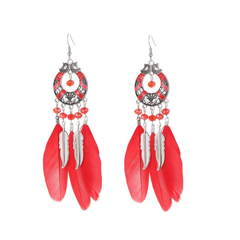Fashion Bohemian Long Tassel Hanging Feather Earrings Women Ethnic Vintage Geometric Crystal Beads Drop Dangle Earrings Zircon красный
Fashion Bohemian Long Tassel Hanging Feather Earrings Women Ethnic Vintage Geometric Crystal Beads Drop Dangle Earrings Zircon красный